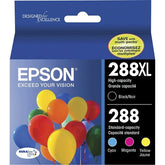 Epson 288XL, Black High Capacity and Color Standard Capacity DURABrite Ultra Ink Cartridges, C/M/Y/K (4-Pack) Price in Dubai
